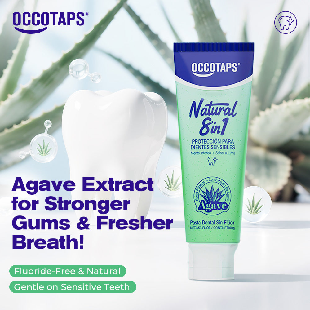 [2 PCS] Agave Natural + Whitening Teeth Toothpaste [Fluoride-Free+Niacinamide]